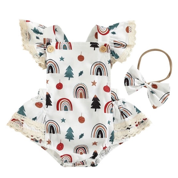 Baby Girl’s Christmas Casual Romper - Picture 5 of 5